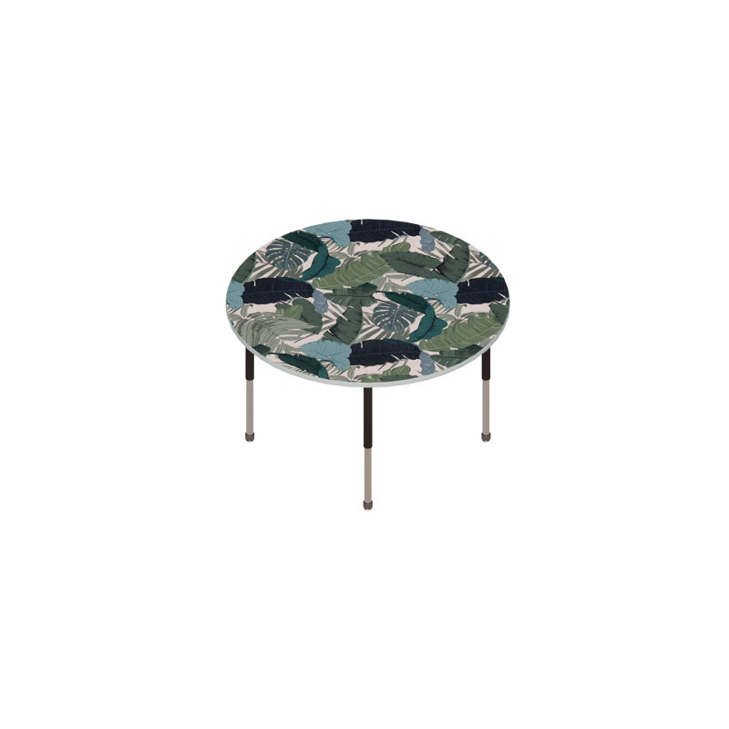 Table d'apprentissage collaboratif avec pieds de luxe - ronde - 48 po de diamètre, Aigue-marine, H 29 po x L 48 po x l 48 po