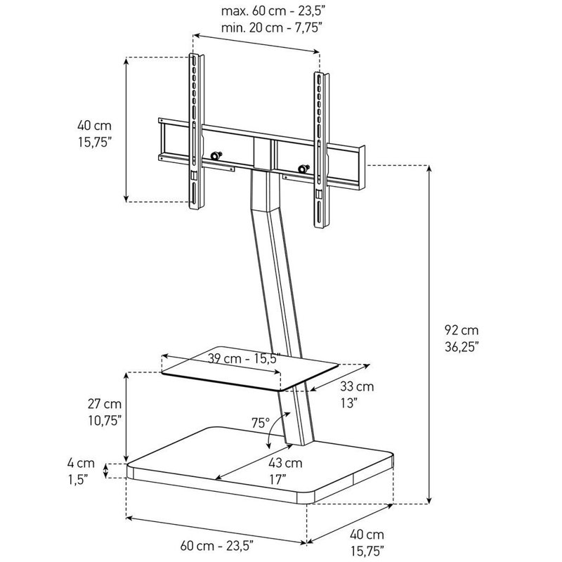 Vicis Trading Single Screen Floor Stand Mount
