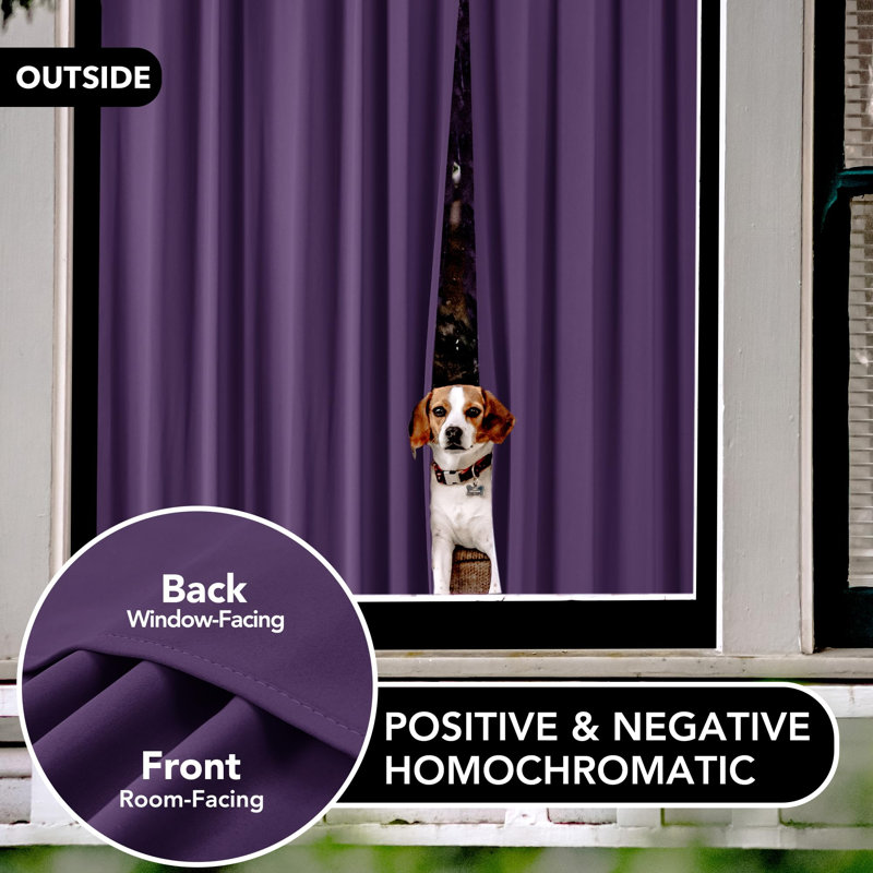 Room Darkening Rod Pocket Thermal Insulated Blackout Curtains (Set of 2), Pure White, 42" W x 45" L