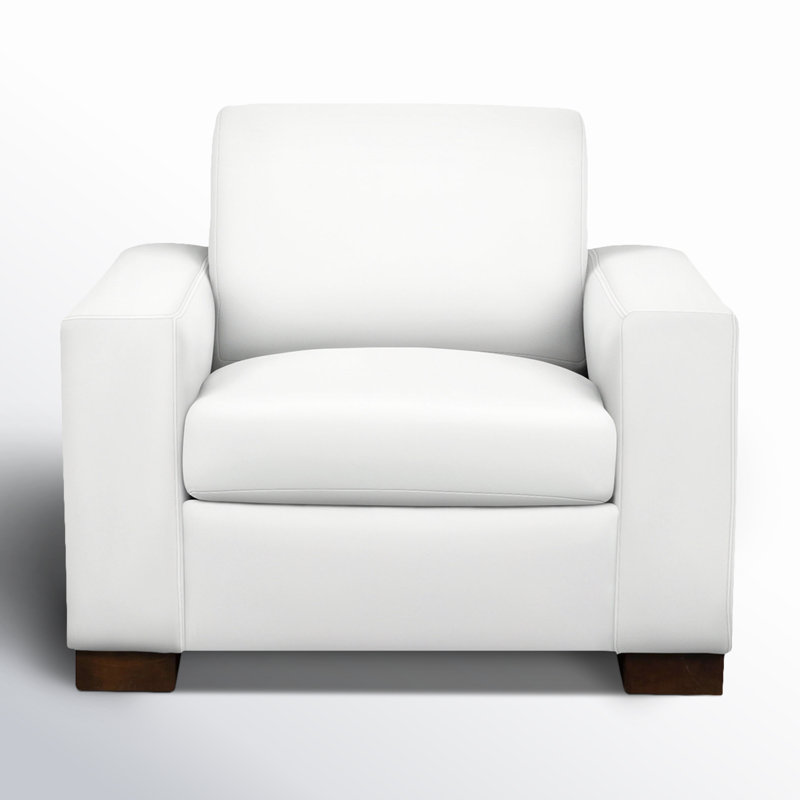 Fauteuil d'appoint Jonie, Blanc sergé décoloré classique