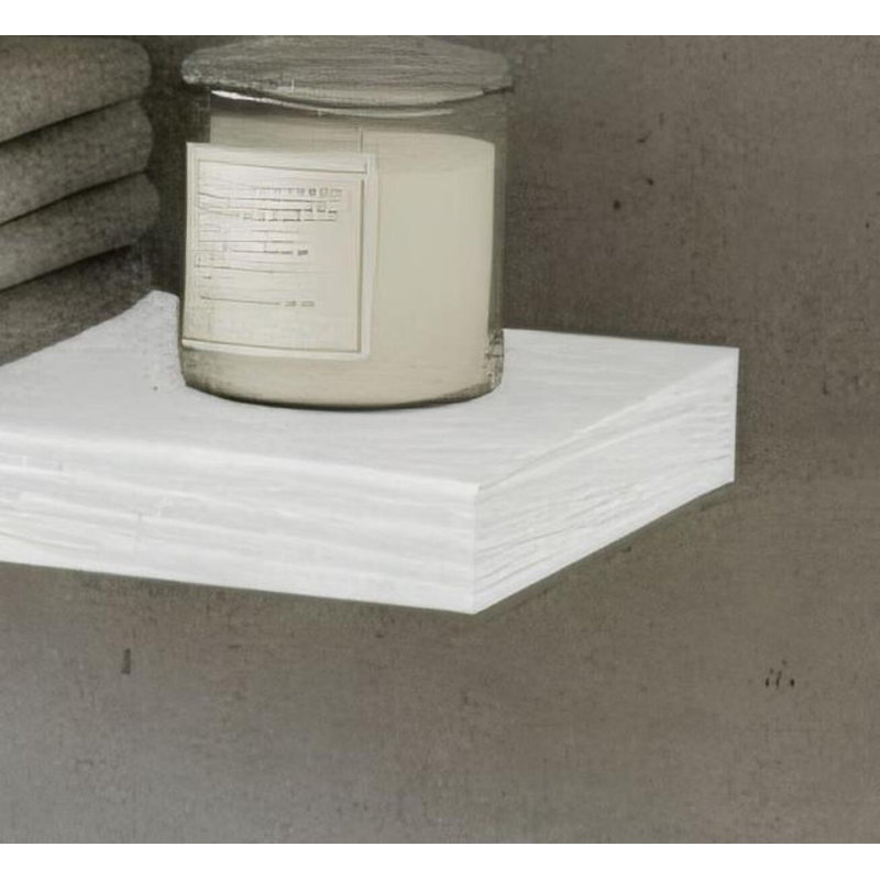 White Floating Wall-Mounted Shelf Set (4 Pieces): Vintage Wood Grain Finish + Concealed Bracket. A Wall-Mounted Storage Solution Suitable For Bathrooms, Living Rooms, Bedrooms, And Kitchens.