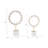 Dimetra Set of 2 PREVISE Statuary in White, Iron and Crystal 15 and 18" Resin Decorative Objects