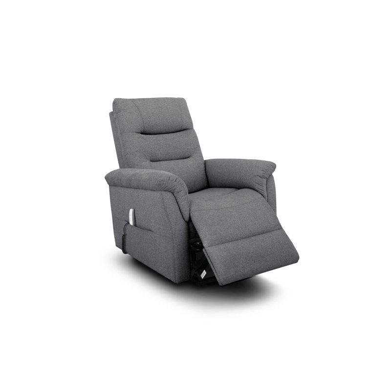 Sealy Amber Power Lift Assist Recliner with Adjustable Leg Rest, Gray