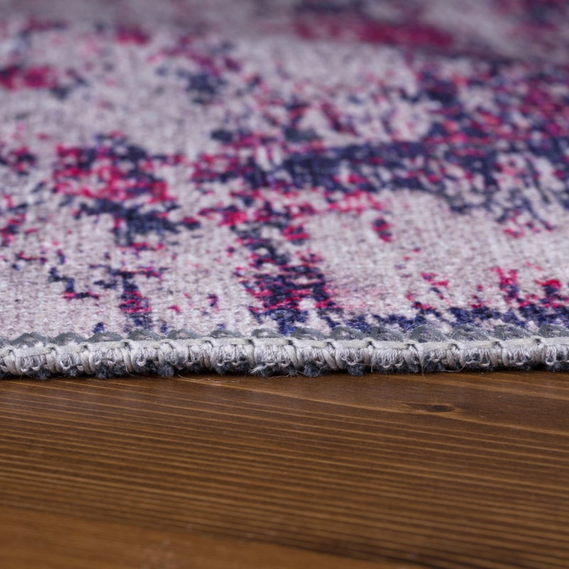 Luxurious Machine Washable Area Rug, 4.9 x 7.5 Feet, 100% Polyester, 1850 g/m², Pile Height: 0.2 inches | Eco-Friendly Recycled Poly Cotton Backing | Perfect for Living Room & Bedroom, Soft and Durable Design