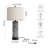 Louann 25" Carved Metal+Glass Table Lamp Set With Night Light And USB Ports-1995056272