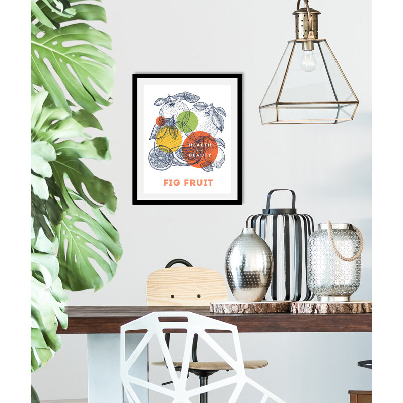 Fig Fruit - Single Picture Frame Print, 70cm H x 50cm W