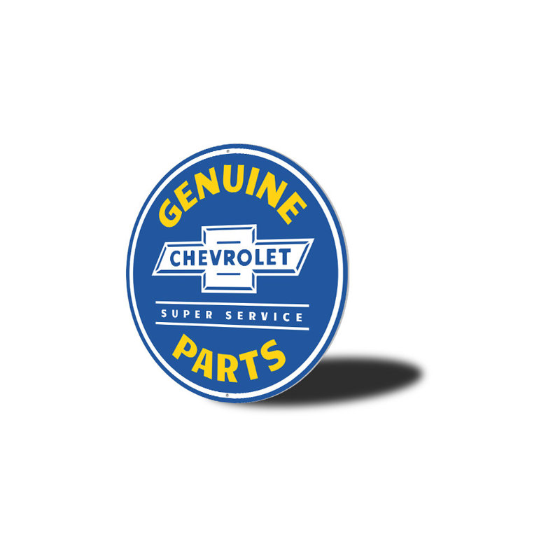 Enseigne en aluminium Chevy, H 12 po x l 12 po x P 0,04 po