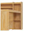 Lit de jour naturel avec bureau d'étude intégré, base de lit en bois multifonctionnelle avec tablettes et tiroirs de rangement pour enfants et adolescents