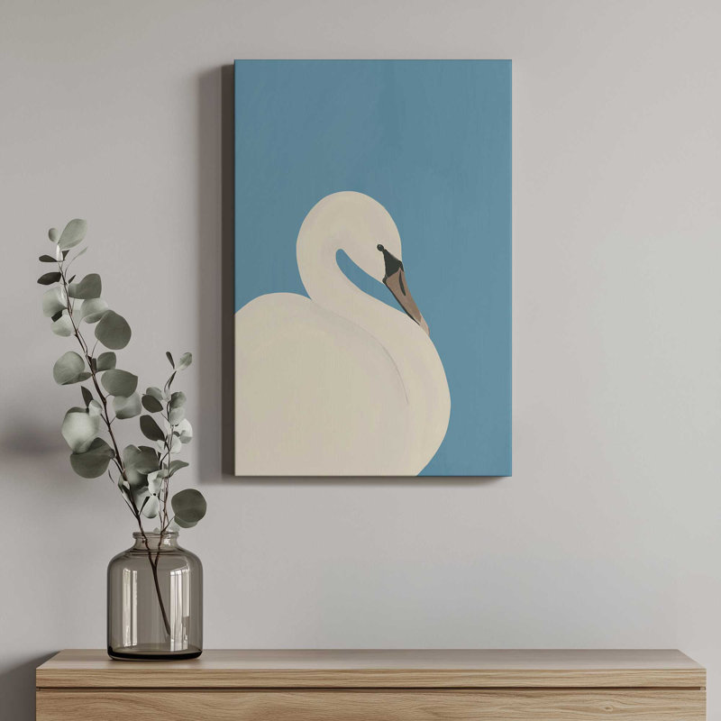«White Swan 3» par Thingdesign, reproduction d'art, H 32 po x l 24 po, Toile tendue, Ne s’applique pas