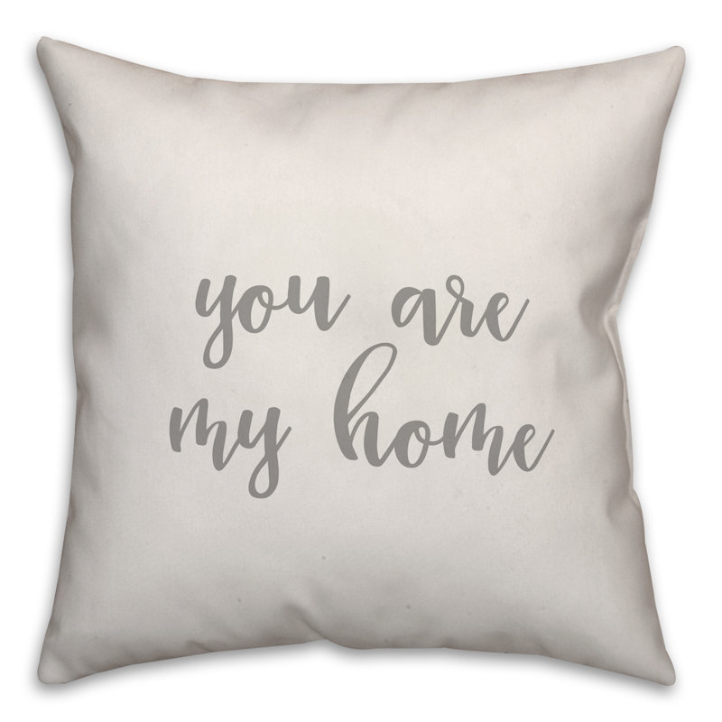  Coussin You are My Home, Housse de coussin et insert, Blanc