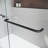 Sliding Shower Glass Door 50-54 in. W x 72 in. H, Adjustable Semi Frameless Shower Door, Certified Thick Clear Clear Tempered Glass, 304 Stainless Steel Handles, Black Finish