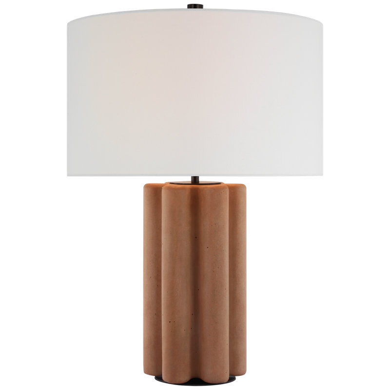 Vellig Table Lamp, Terracotta Stained Concrete