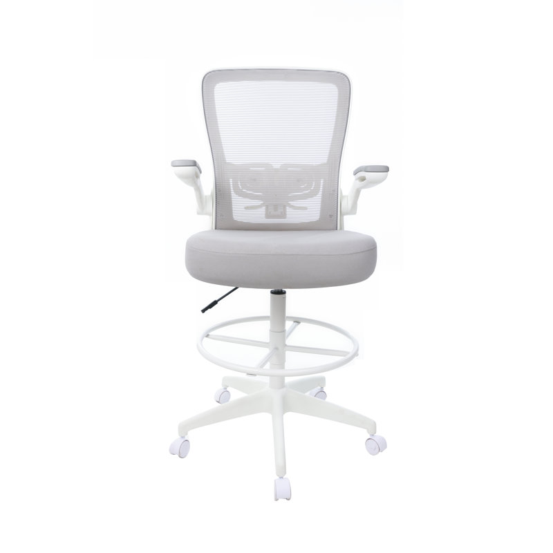 Mesh Boss, accoudoir rabattable, tabouret, Gris