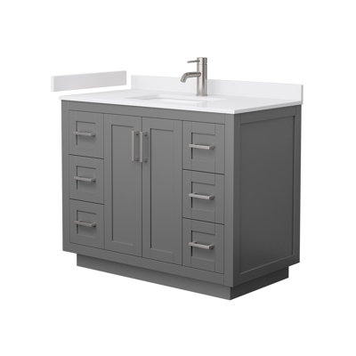 Miranda 42" Freestanding Single Bathroom Vanity with Cultured Marble Top