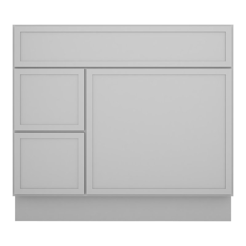 Gray Birch and Plywood Freestanding Single Bathroom Vanity