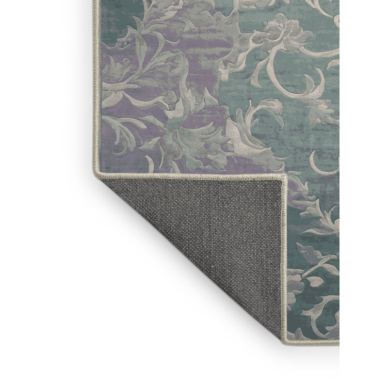 Tapis vert soyeux et moelleux, Rectangle 7 pi x 9 pi