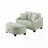 Chenille 2-seater Sofa, Double Sofa Chaise Longue-1827338635