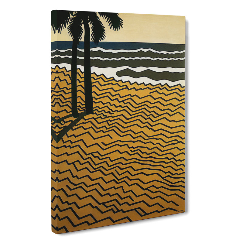 Retro Beach - Wrapped Canvas, 50cm W x 35cm W x 3cm D