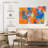 Avery Abstract Orange Blue Circles-108957842