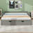Twin Size Wooden Daybed With Sliding Trundle-1722384481