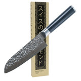 Swiss Diamond 7" Hammered Santoku Knife