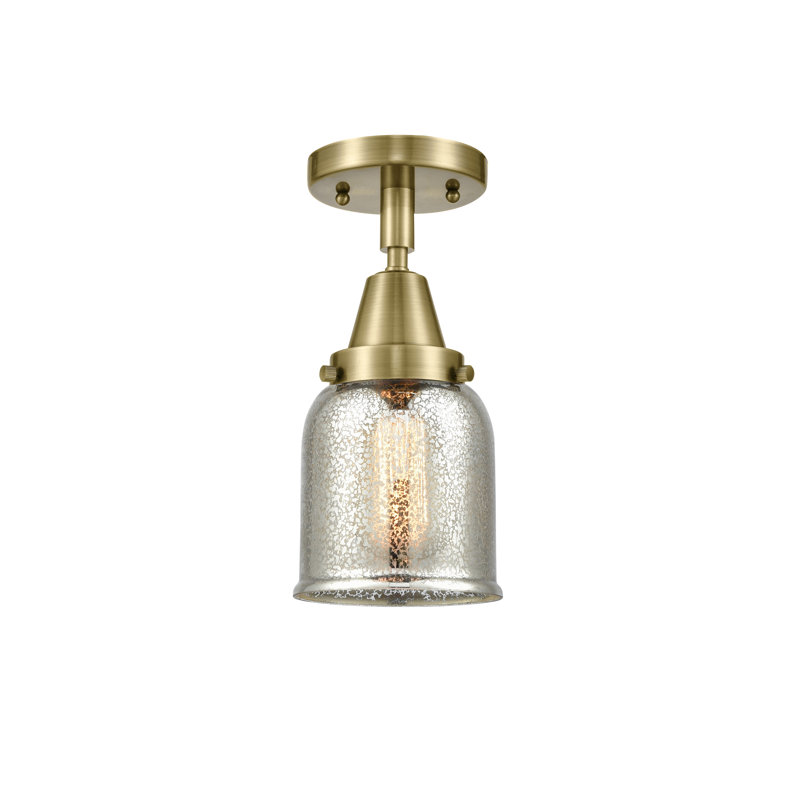Plafonnier en verre, Laiton antique, DEL, Non