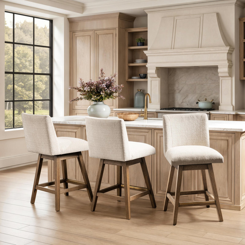 Ava Upholstered Swivel Counter Chair
