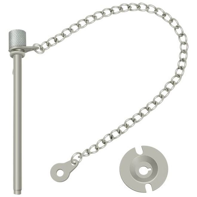Goupille de porte et de fenêtre Deltana WDP30U15 - Nickel satiné, Nickel brossé