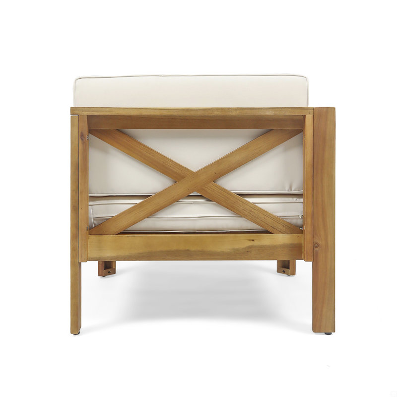 Ensemble de canapé en alcôve Lhape, Beige, Teck