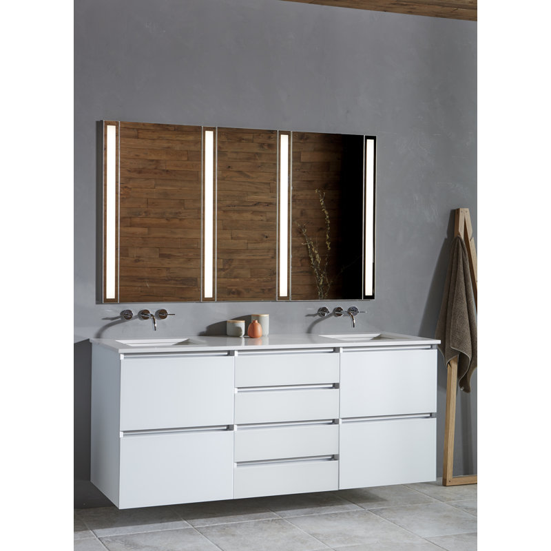 Cartesian Vanity 60" W (8 Drawers), Lyra, White