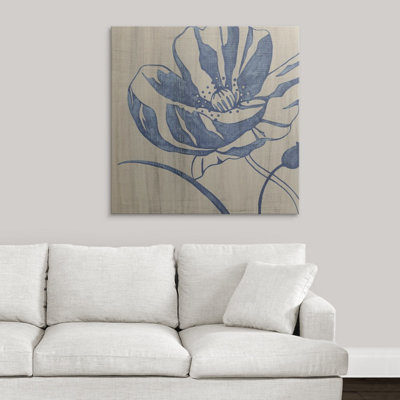 Indigo Floral Indigo Poppy - Print