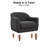 Kaya 35''W Modern Upholstered Accent Chair Boucle-489274821