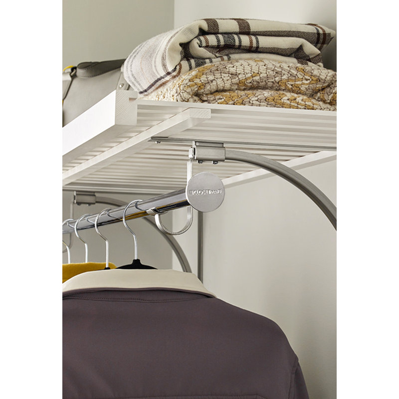 Crochet de support en bois Premium, Nickel satiné