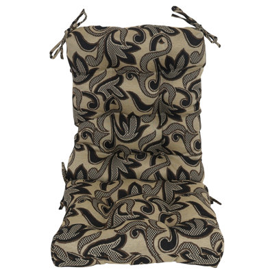 Tapestry Tufted Seat/Back Chair Cushion