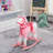 Kids Plush Pony Rocking Horse,wood-17004038