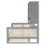 Lit de jour en bois pleine grandeur avec lit gigogne simple, armoire et tablette tout-en-un-588729352