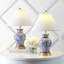 Ensemble de lampe de table bleue/blanche Cirebon
