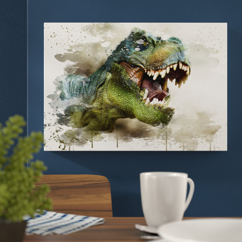 Tyrannosaurus Rex Dinosaur - Wall Art, 70cm H x 100cm W, Wrapped Canvas