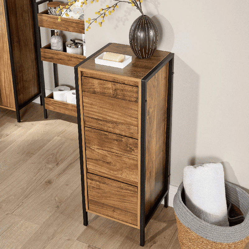 Antioco 3 Drawer Bathroom Storage Cabinet