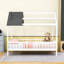 Lit simple en bois avec clôture-73052391