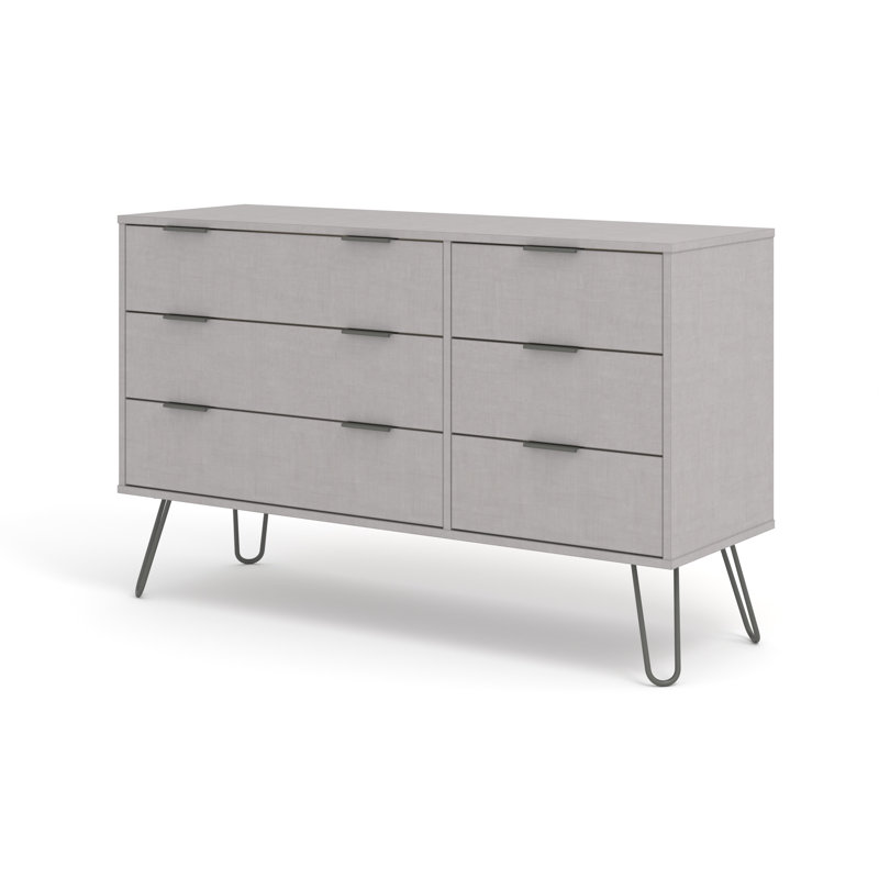 Dufresne 3+3 wide chest of drawers, industrial design