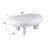 Oval End Table, White High Gloss