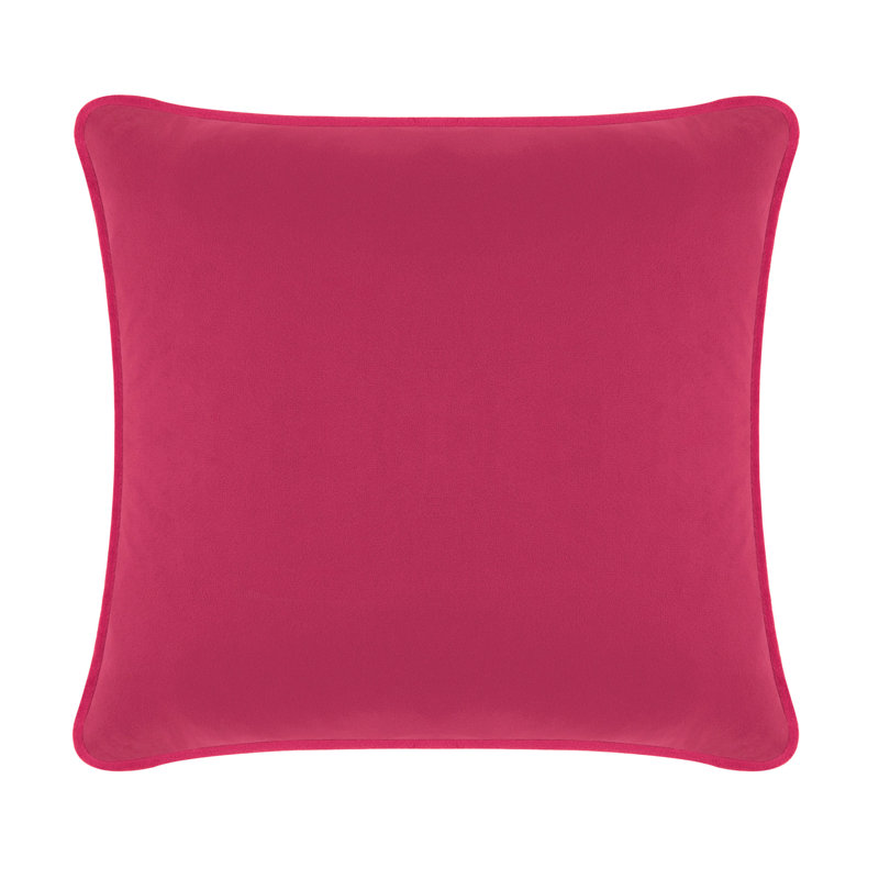 Coussin Sparkles Home Strass | Rembourrage en plumes | Luxe, Carré 16 po, Velours fuchsia