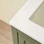 Meuble-lavabo sur pied vert simple entièrement assemblé de 18 po avec plateau en céramique à 3 trous-131580692-131580694