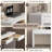 Executive Desk with Drawers, White Computer Desk with Drawers with Three-Layer Lacquered Thick Wooden Board, 47 inch Modern Home Office Desk for Study, Living Room, Bedroom-998933585