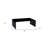 24" Black Glass Sled Coffee Table