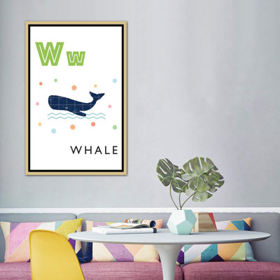 " Alphabet Flash Cards W " Graphic Art Print