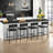 Bar Stools  With Footrest, Upholstered Bar Chairs With Back, Counter Height Barstools, Set Of 4-105504450