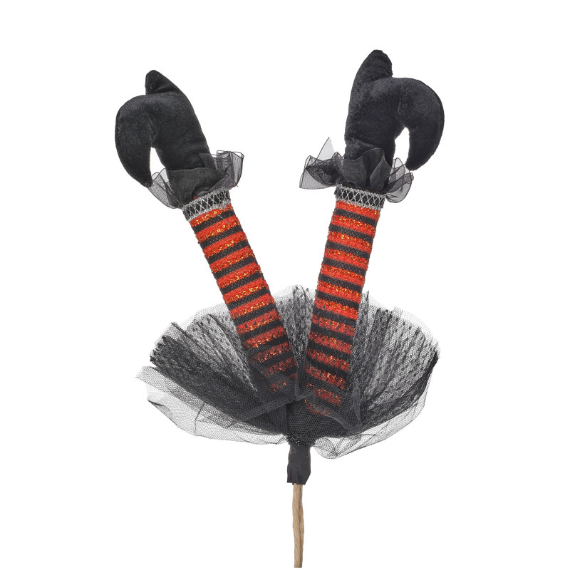 Choix de pieds de sorcière 18 po, Noir / Orange