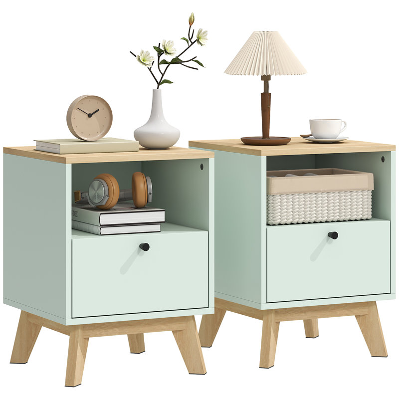 40cm W Manufactured Wood Bedside Table